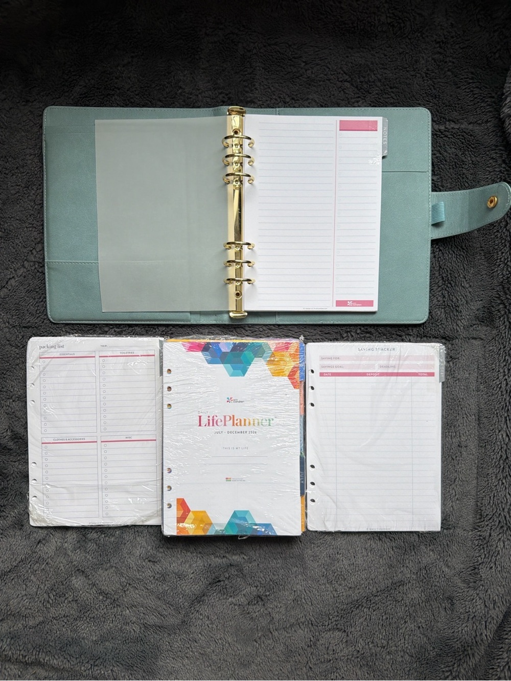 Erin Condren Eucalyptus Agenda with Inserts